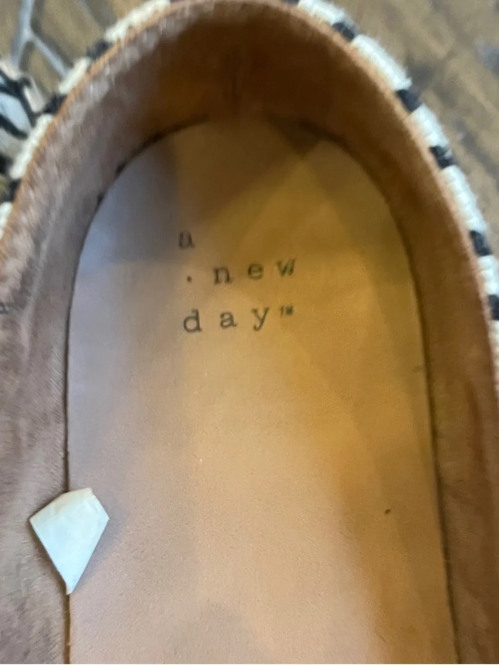a new day Black and Cream Striped Espadrille Slip-On - Picture 2 of 6